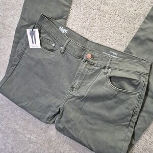 Mugsy Hydes Jeans Mens 36x36 Green Slim Straight Stretch Comfort Preppy Hipster